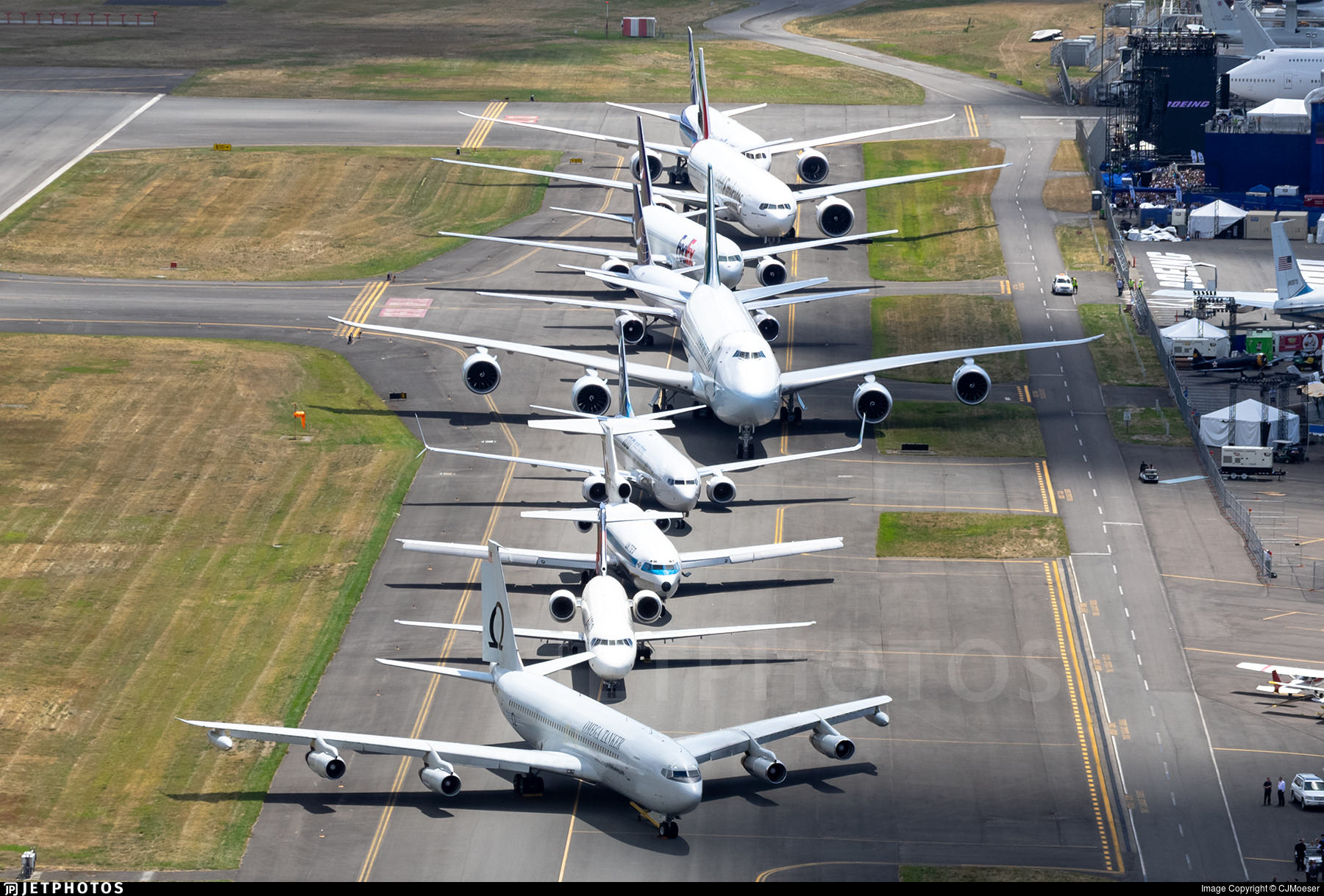 Lineup of Boeing Aircraft